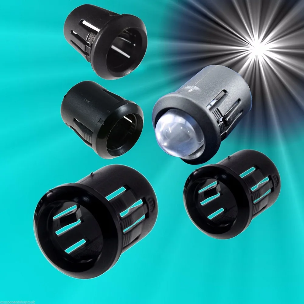 100 шт./лот пластиковый держатель диода для лампы черный зажим полезное крепление