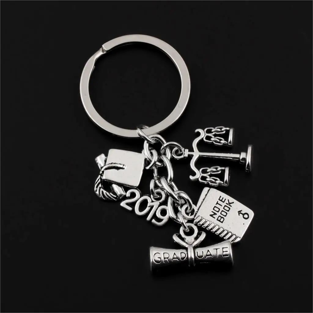 1Pc 2019 Student Notebook Keychain Diplom Graduation Caps Keyholder Day Classmates Friendship GiftE2391 | Украшения и аксессуары