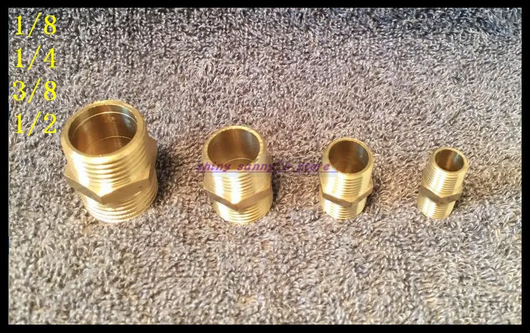 

15Pcs/Lot 1/2" BSPP Connection Straight Male Pipe Brass Adapter Coupler Connector