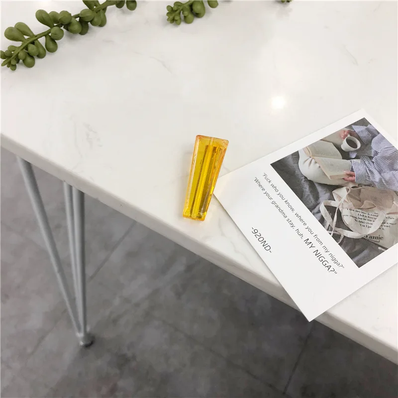 2019 новые корейские заколки для волос очаровательные овальная Янтарная текстура