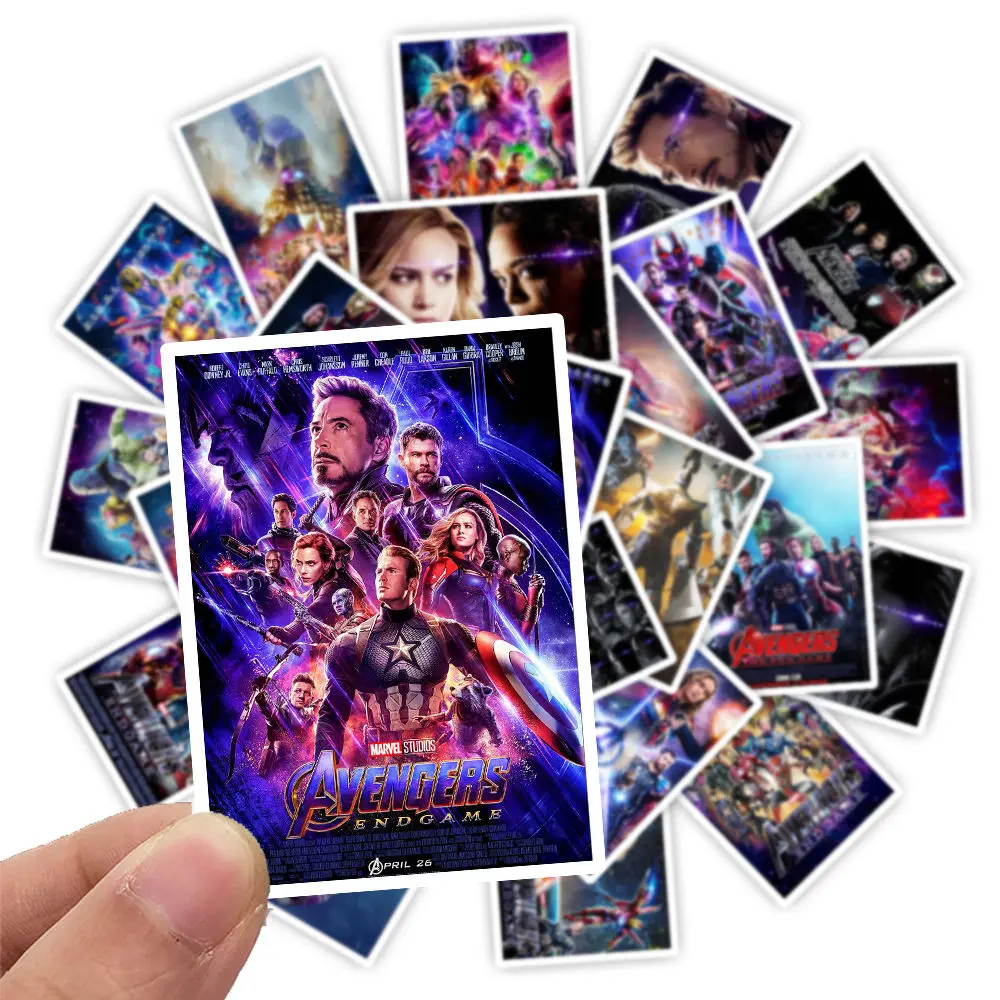 25 шт./упак. с принтами "Marvel", "Мстители", завершающей Стикеры s для Чемодан для мобильных устройств на скейтборд капитан Марвел танос Железный человек Спальня Стикеры