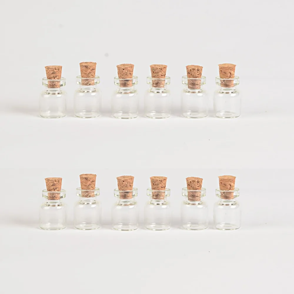 0 6 мл мини прозрачные стеклянные бутылки с пробкой пустые Крошечные флаконы