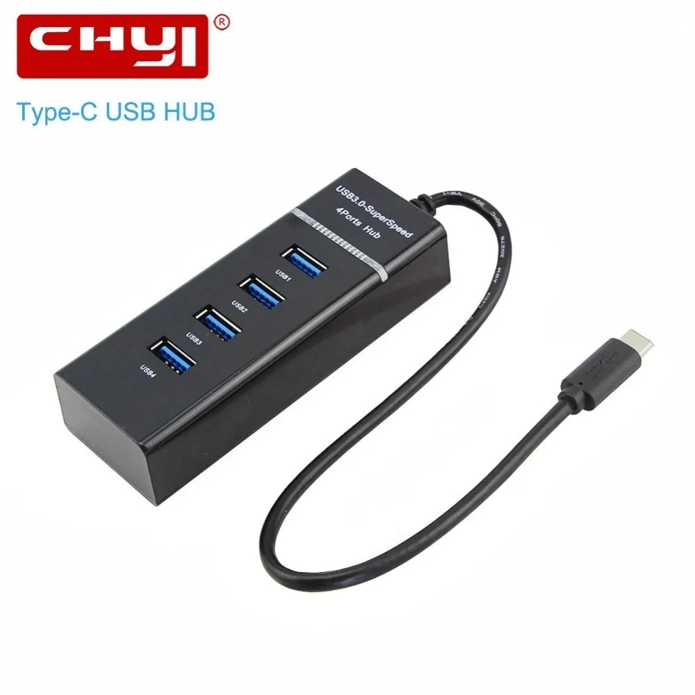 CHYI Multi USB C HUB адаптер для Macbook Pro высокоскоростной 4 портовый usb хаб 3 0 Type OTG Hab