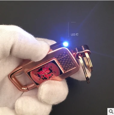 Экологичная креативная металлическая цепочка для ключей со светодиодной