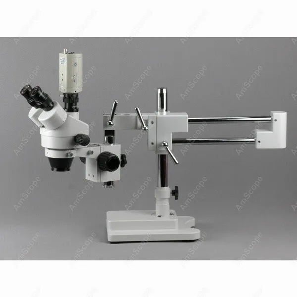 Бум стенд Микроскоп AmScope поставки 7X 45X Тринокулярный Стерео зум микроскоп на