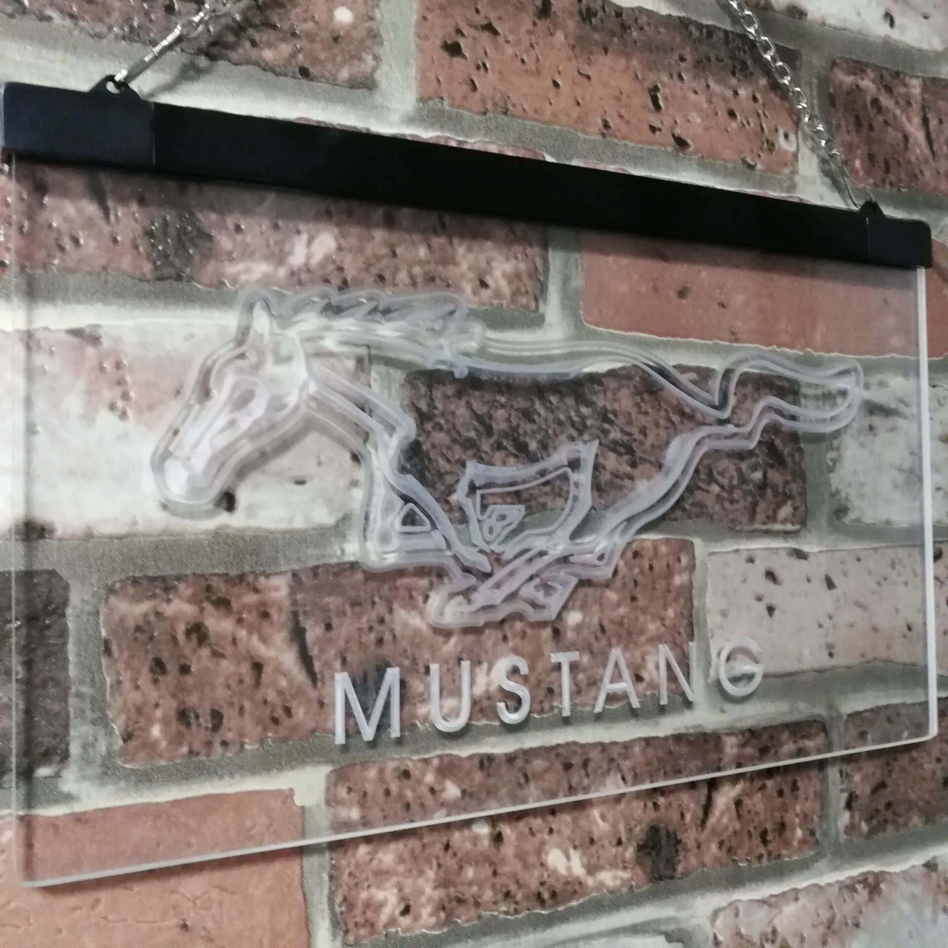 Mustang Ford Horse автомобильный бар украшение подарок двойной цвет светодиодный неоновый светильник вывески st6-d0054