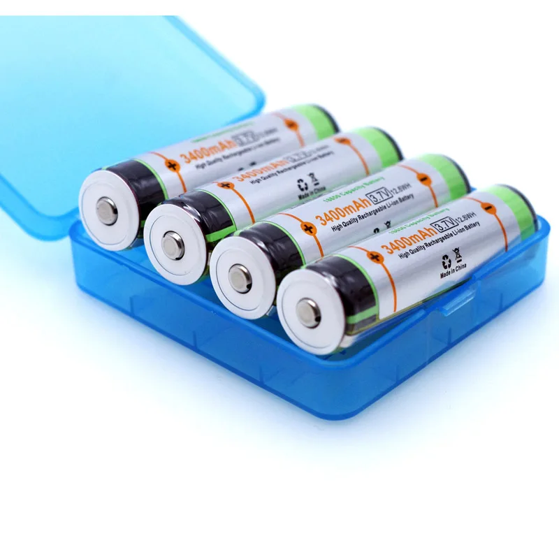 4 шт. аккумуляторные батарейки 18650 мАч 3400 в|rechargeable battery|battery 3.7vbattery rechargeable |
