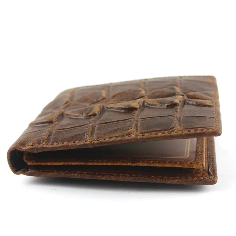 Genuine Leather Men Wallets Crocodile Pattern Short Purses Folding Business Man Portable Male Credit Card Bags Holder | Багаж и сумки