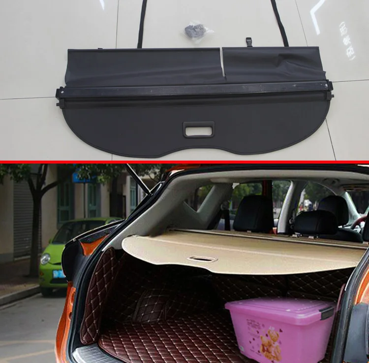 Для Nissan Qashqai J10 2008 2013 алюминиевая + холщовая задняя крышка для груза защитный экран