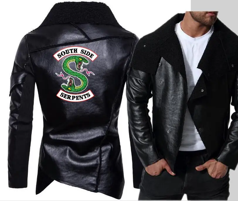 Новый мужской локомотив ривердейл кожаная куртка личности нерегулярные панк