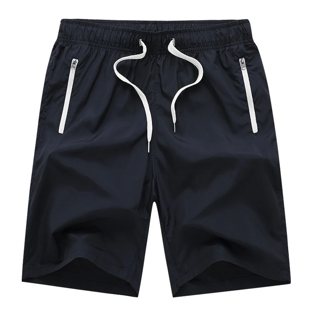Мужские пляжные шорты на завязках с карманами молнии лето 2019|Плавки и шорты| |