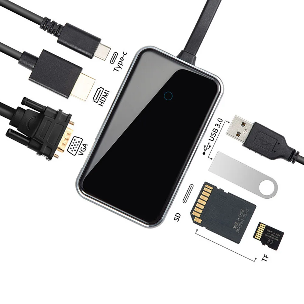 3 0 USB C концентратор HDMI RJ45 VGA док-станция для huawei mate 20 Pro 10 Macbook Surface 6 type samsung S8 S9 Plus ASUS
