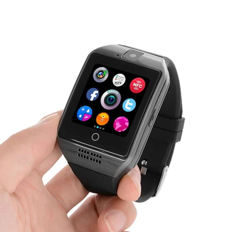 Часы Смарт-часы Q18 Montre Дейл вызова SMS Reloj Inteligente Hombre с sim-карты Камера 2018 Smartwatch Android
