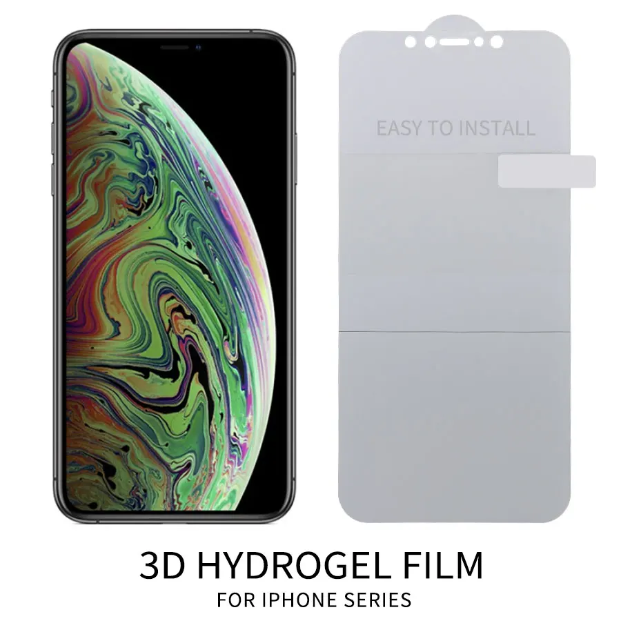 Полноэкранная Гидрогелевая пленка для iPhone 8 7 6 6s X XS Max Plus защитная XR наклейка