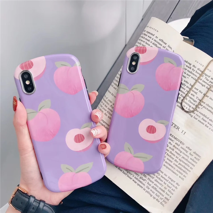 Милые розовые персиковые дуги чехлы для телефонов iphone X XR XSMAX чехол для iphone 8 7 Plus задняя крышка гладкие мягкие IMD Чехлы Capa
