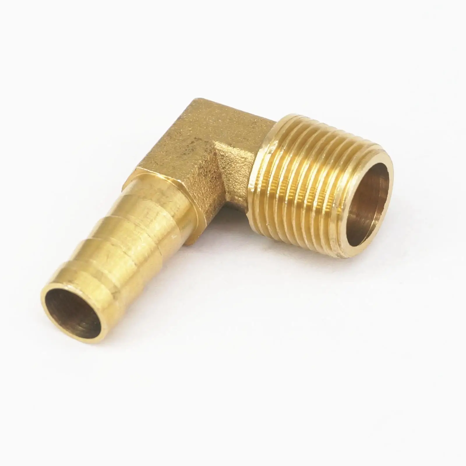 LOT 2 Hose Barb I/D 10mm x 1/2" BSP Male Thread Elbow Brass coupler Splicer Connector fitting for Fuel Gas Water