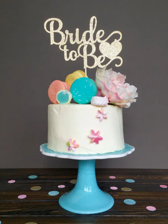 

Bridal shower cake topper, Bride to Be cake topper, bridal shower decorations, engagement decorations, wedding Party Supplies