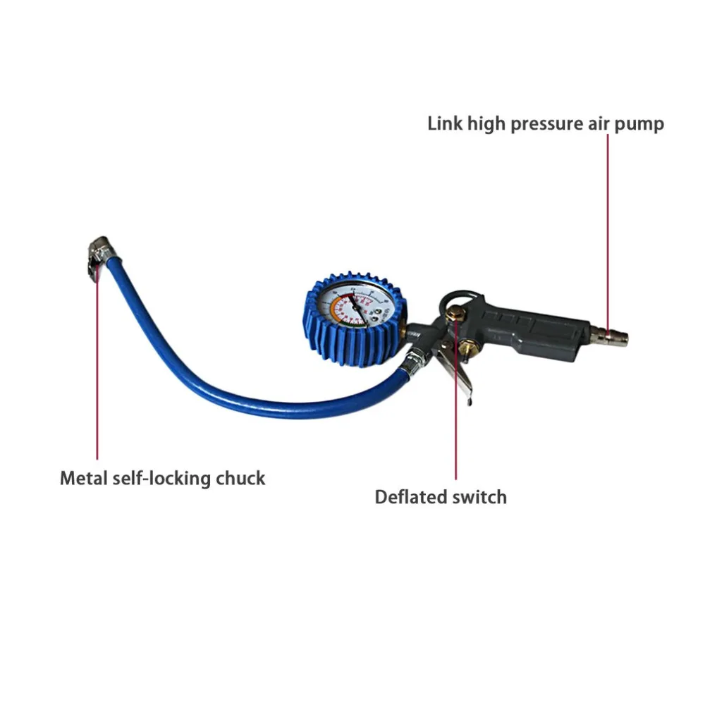 220PSI Автомобильный манометр для измерения давления в шинах измеритель на
