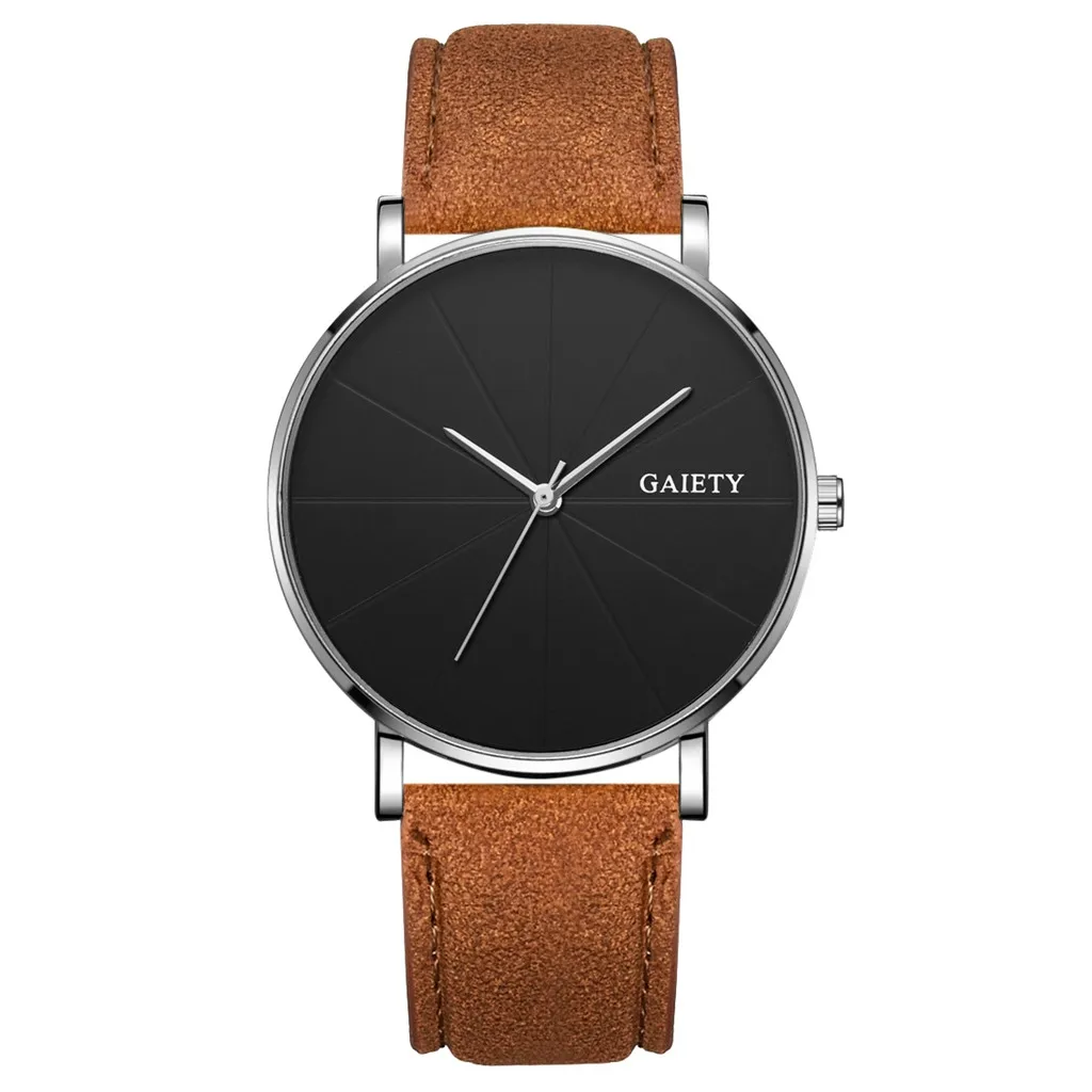 New Watches Men Fashion Casual Unobtrusive Simple Single Business Leather Band Watch Quartz Relogio Luxury Wristwatches