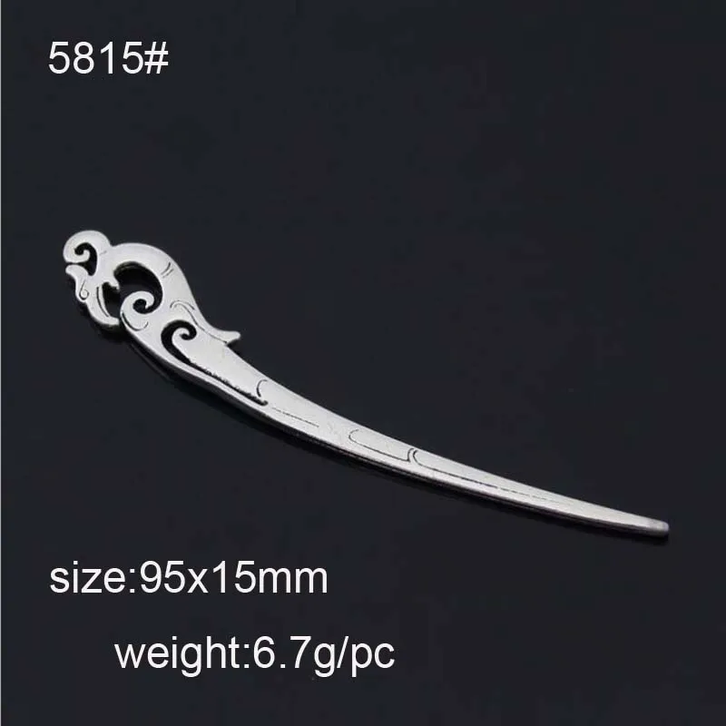 Alloy Bookmarks Hair Sticks 10pcs