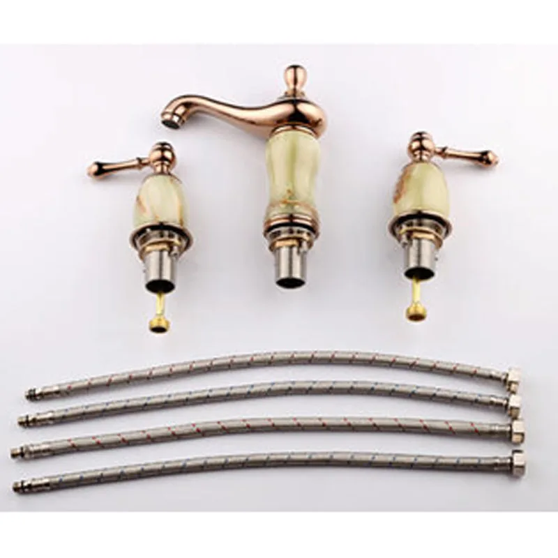 Смесители для раковины в ванную комнату розового и золотого цвета встраиваемый