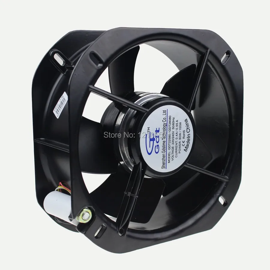 1 Pieces 225x80mm 225mm New Case Cooler 2Wire 220V 240V Air Flow Exhaust AC Cooling Fan | Компьютеры и офис