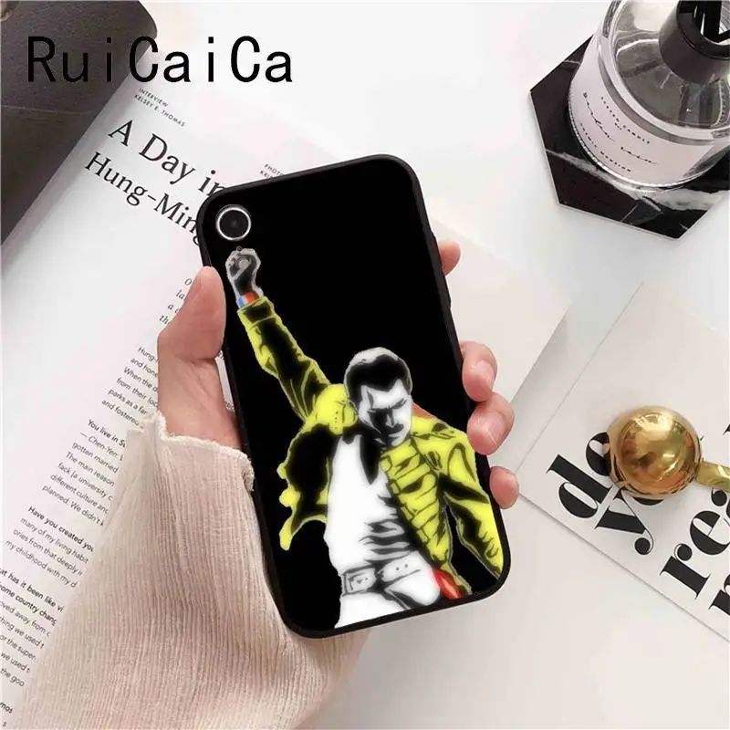 Ruicaica Фредди Меркури Queen band Coque Shell чехол для телефона iPhone 6S 6plus 7 7plus 8 plus X Xs MAX 5 5S XR |