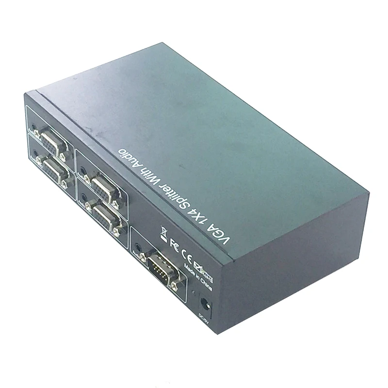 4-портовый VGA сплиттер 1X4 аудио и видеораспределитель 1 в 4 выход с блоком питания |