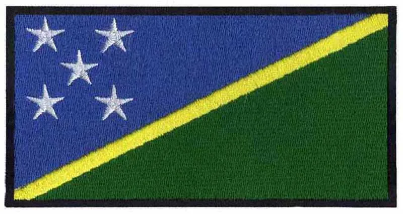 Патчи с вышивкой флагом Соломоновы острова логотип ширина 3 дюйма тканевые