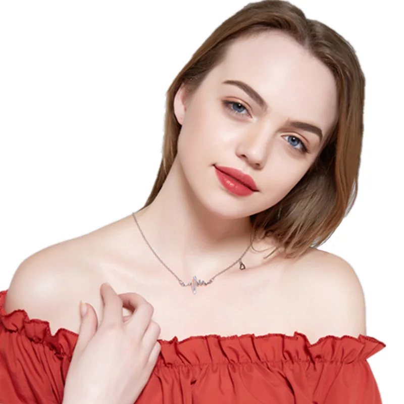 New Fashion Jewelry Imitation ECG Heart Necklace Clavicle Choker Pendant | Украшения и аксессуары