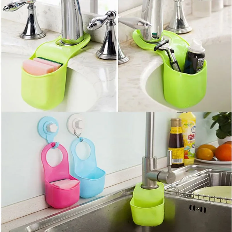1 шт. портативный подвесной держатель для сливного мешка губки стеллаж гаджетов