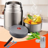 portable thermal lunch box vacuum bottle thermos stainless steel picnic food container porridge soup pot thermos for food