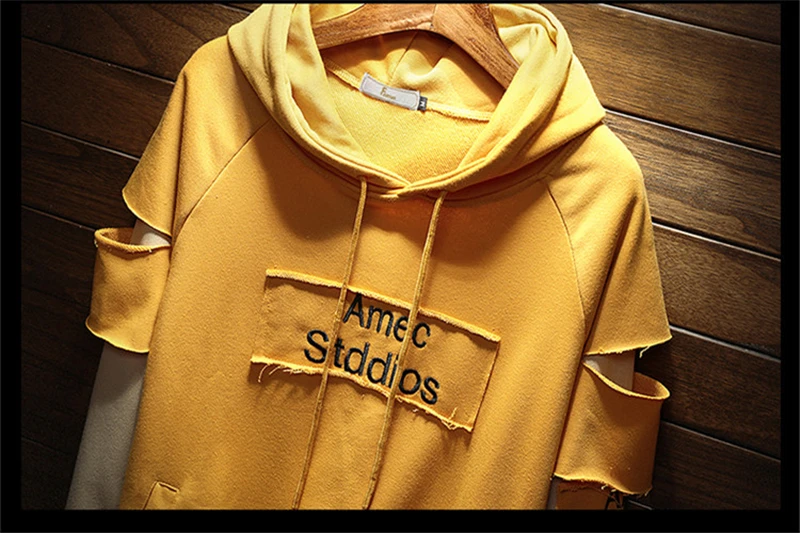 Новинка 2019 Мужская Уличная брендовая Толстовка в стиле пэчворк хип-хоп Harajuku