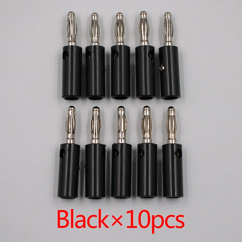 10pcs Black 10pcsAudio спикер винт банан золотая пластина разъемы 4 мм Черный Красный Facotry онлайн золотой - Цвет: 10pcs Black