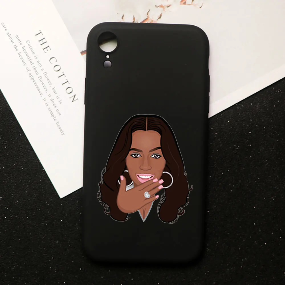 TPU A1676 Забавный чехол для телефона kash doll Black Girl для iPhone 7, 6s, 8 Plus, 5S, SE, X, XR, XS, MAX, TPU чехол для samsung A50, S8, S9, S10 - Цвет: TPU A1676
