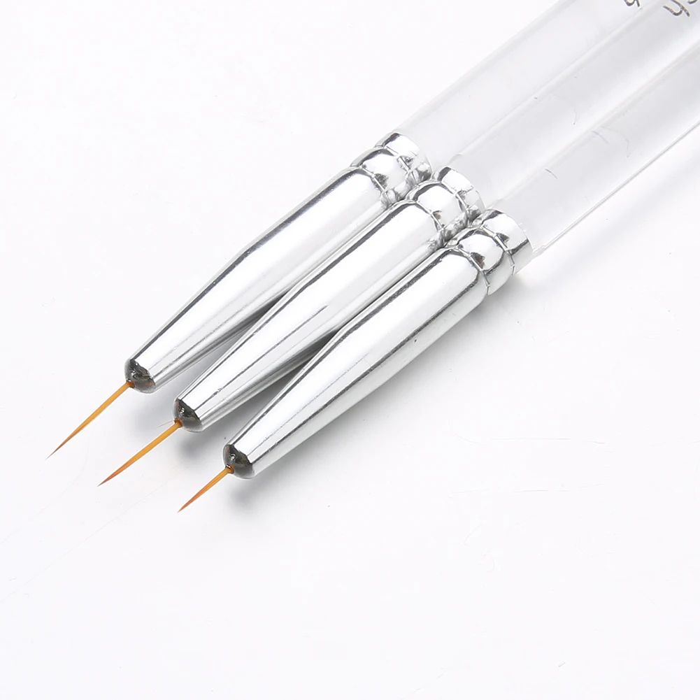 3 шт. модные полезные прозрачные ручки для дизайна ногтей инструмент маникюра