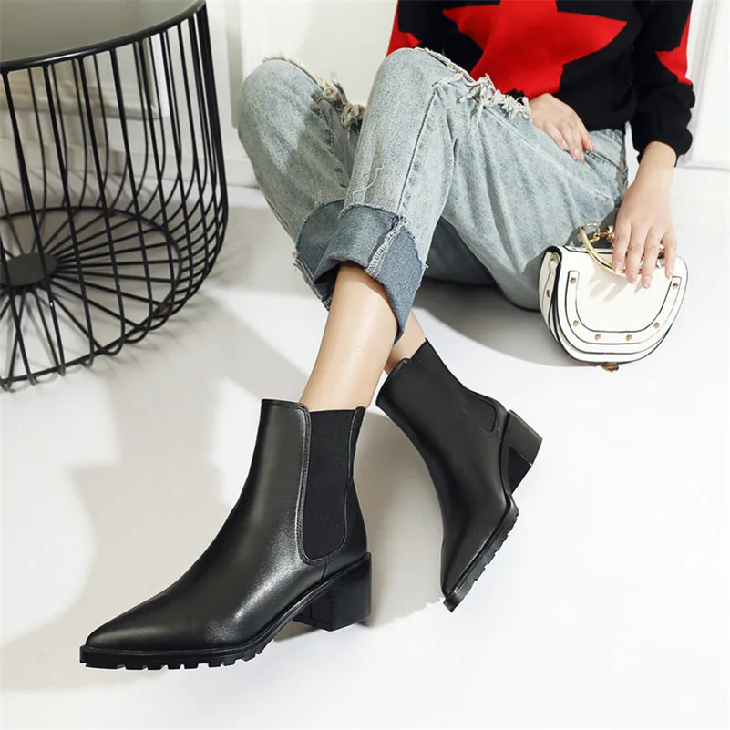 Женские ботинки FEDONAS классические офисные Ботинки на высоком каблуке с острым