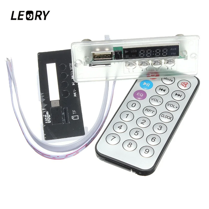LEORY 1 шт. мини MP3 декодер плата mp3-плеер модуль с пультом дистанционного управления USB TF Разъем для карты MP3 WAV декодирующая плата усилитель