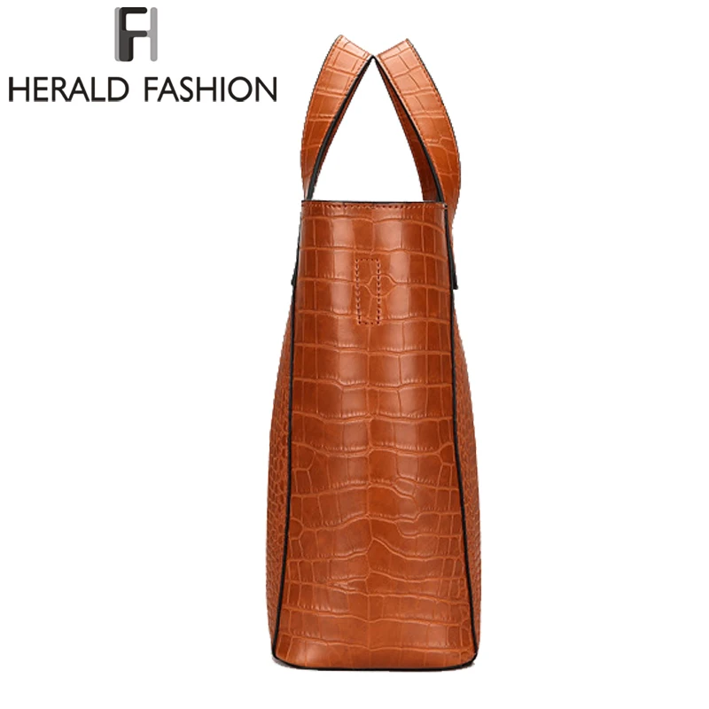 Herald Fashion каменный узор Для женщин Сумочка 3 шт./компл. композитная сумка через плечо женская сумка из искусственной кожи, сумка-клатч, сумка-тоут