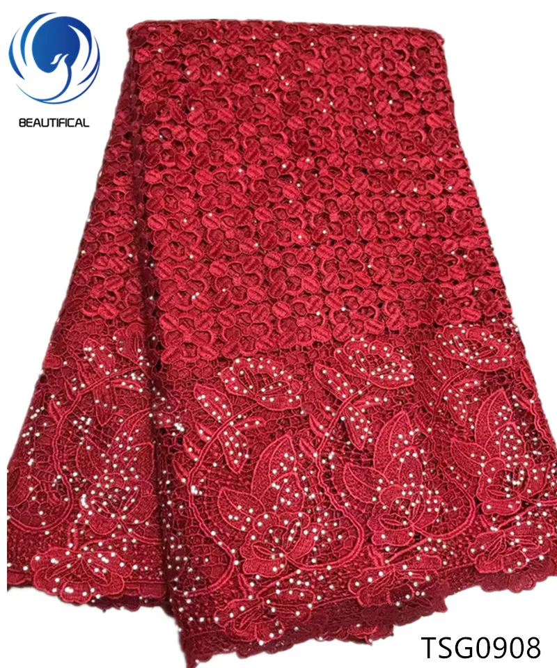 BEAUTIFICAL Африканской шнур кружева африканского кружевной ткани Африканский гипюр