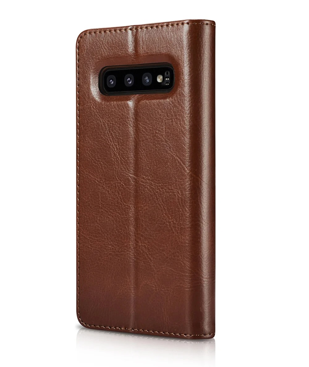 Роскошный Ультратонкий кожаный флип-чехол для Galaxy S10 + Plus S10E защитный