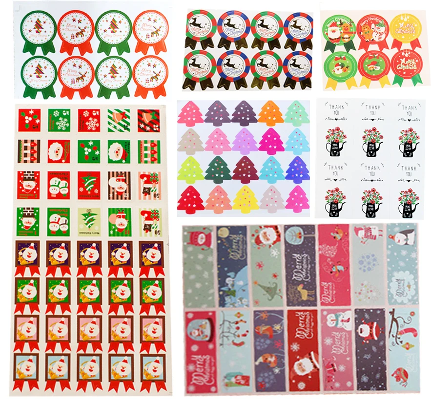 1 лист тема Рождественская елка Уплотнительная наклейка винтажный красочный