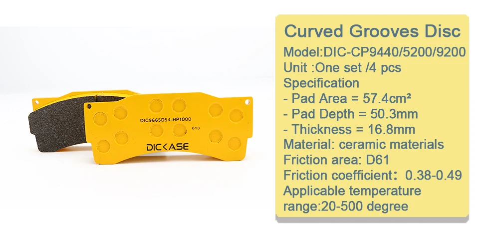DICASE 4 шт. CP9665 Производительность тормозных колодок для Mercedes Benz C Class W203 W204 W205 C63