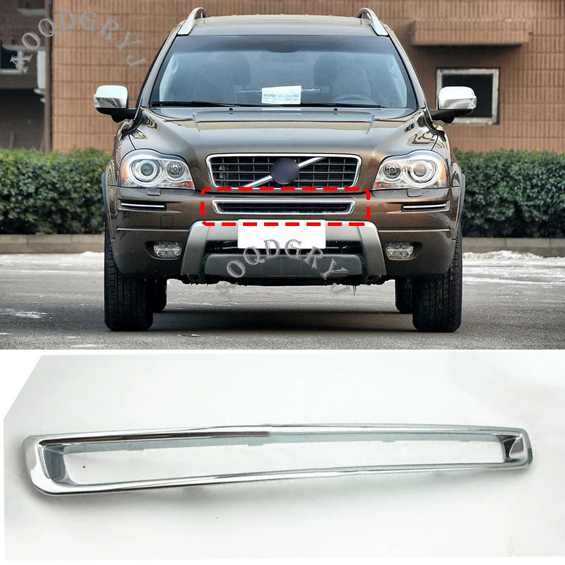 1 шт. автомобильный Стайлинг для volvo XC90 2007-2013 ABS Хром передний бампер решетка рамка накладка