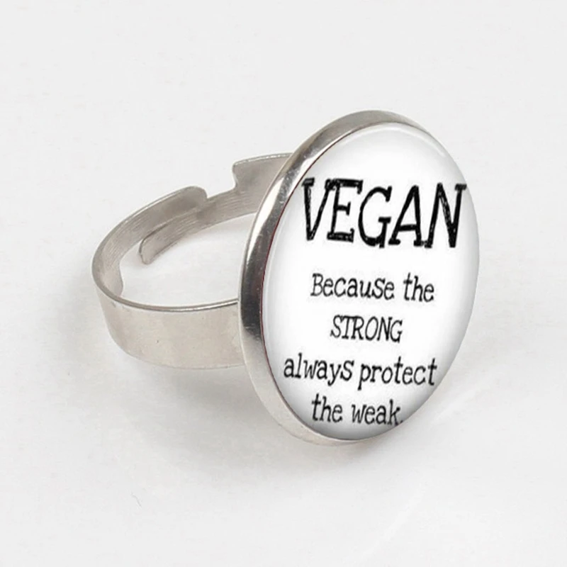 Кольцо для вегетарианцев кольцо с надписью I Love Vegan стакан драгоценных камней