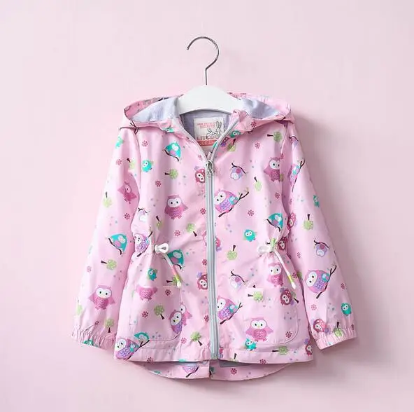 Hot sale2017 Baby Girl Jackets Hooded Jacket Print Owl For Girls Children Kids Spring Outdoor Clothing | Детская одежда и обувь