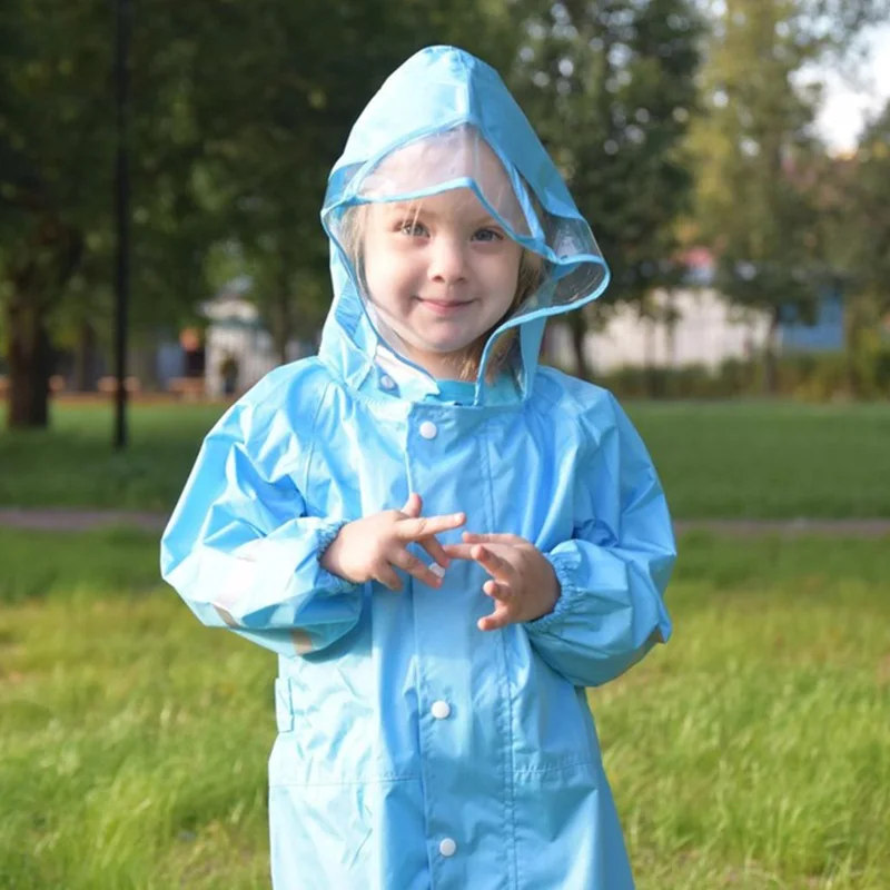 QIAN 2-9 anni tuta impermeabile con cappuccio Cartoon Kids cappotto antipioggia monopezzo Tour tuta