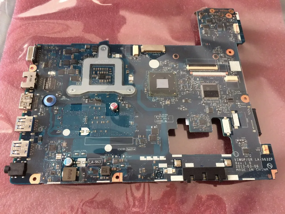 Новая материнская плата для ноутбука lenovo G400 VIWGP/GR LA-9632P(HM70 только для процессора Pentium