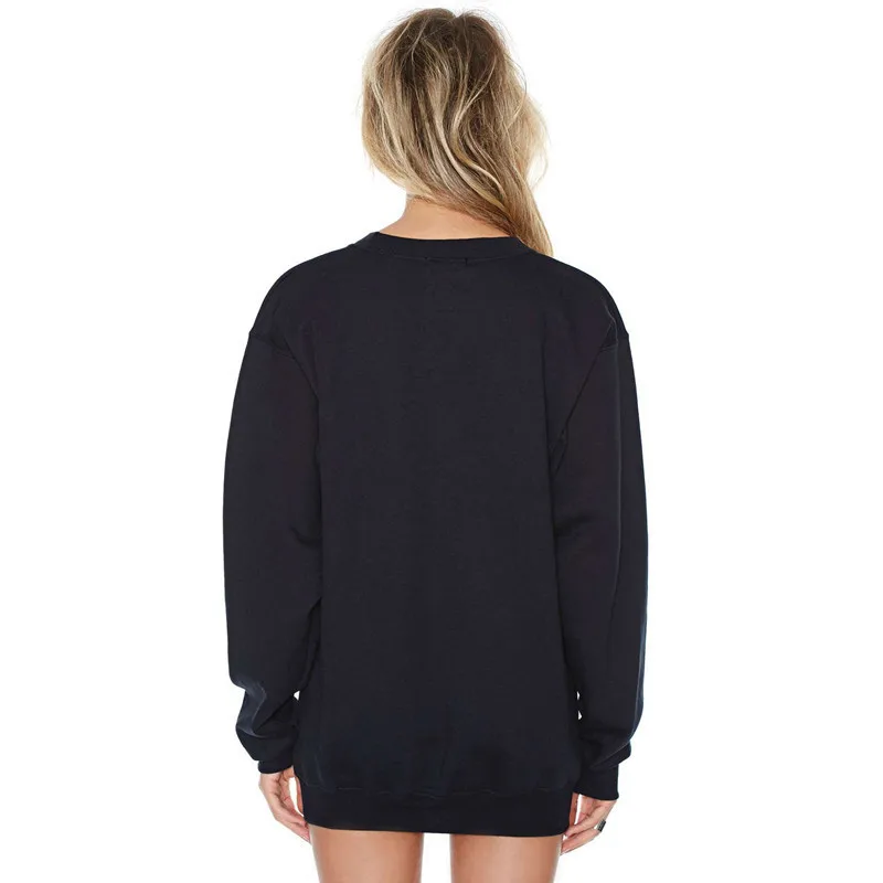 Лидер продаж! 2018 г. новые модные с принтом букв черный длинными рукавами