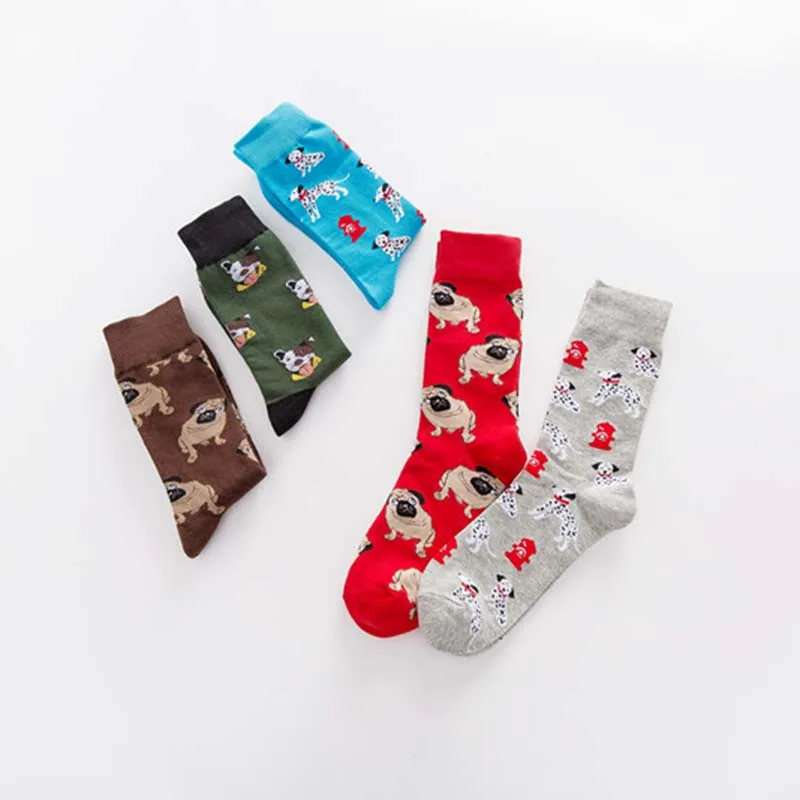 [COSPLACOOL] стиль Harajuku мопса Смешные забавные носки хип хоп мужские Calcetines Skarpetki Креативные мужские носки с лого команды Chaussette Hombre